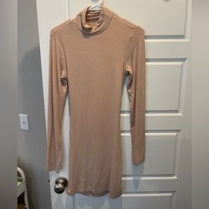 Long sleeve nude dress